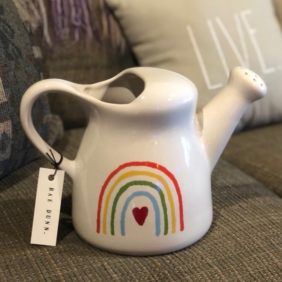 Rae Dunn Rainbows Welcomed Watering Can